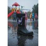 Sea&Blue Kuromi Baskılı Su Geçirmeyen Mor Siyah Kız Çocuk Yağmur Çizmesi