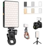 SEAEYES Selfie ışığı, cep telefonu için, 120 LED video ışığı, klipsli CRI 95+ 2500-9000K 3000 mAh pil, 3 ışık modu, fotoğraf çekme, video konferans için kamera ışığı