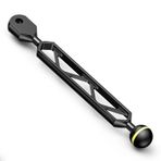 Seafrogs 8,9"/22,64 cm Alüminyum Alaşımlı Sualtı Uzatma Montaj Kolu 1 inç Toptan YS Kafa Adaptörüne Klips Kolu Sualtı Aydınlatma Sistemi Strobe/Video Işık/Dalış Kamera Tepsisi için Konektör Kolu