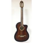 Seagull Elektro Klasik Gitar, Cutaway, 4/4, Kahve Sunburst