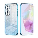 SEAHAI Honor 70 5G için Kılıf, Ultra İnce Premium TPU Tampon Darbeye Dayanıklı Parlak Gradyan Renkli Yumuşak Kapak Moda İnce Silikon Kaplama Kılıf - Mavi