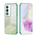 SEAHAI OPPO A80 5G için Kılıf, Ultra İnce Şeffaf Gradyan Renk Parlayan Desenli Kart Kaplama Tasarımı Darbeye Dayanıklı TPU Tampon Yumuşak Silikon Moda Kapak - Yeşil