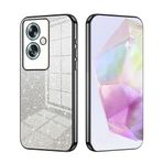 SEAHAI Oppo Reno11 F 5G için Kılıf, Ultra İnce Premium TPU Tampon Darbeye Dayanıklı Parlak Gradyan Renkli Yumuşak Kapak Moda İnce Silikon Kaplama Kılıf - Siyah