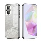 SEAHAI Realme C67 4G için kılıf, Ultra İnce Premium TPU Tampon Darbeye Dayanıklı Glitter Gradyan Renkli Yumuşak Kapak Moda İnce Silikon Kaplama Kılıf - Siyah