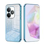 SEAHAI Realme Note 50 / Realme C53 / Realme C51 için Kılıf, Ultra İnce Şeffaf Gradyan Renkli Parlak Desenli Kart Kaplama Tasarımı Darbeye Dayanıklı TPU Tampon Yumuşak Silikon Moda Kapak - Mavi