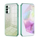 SEAHAI Samsung Galaxy A54 5G için Kılıf, Ultra İnce Şeffaf Gradyan Renk Parlayan Desenli Kart Kaplama Tasarımı Darbeye Dayanıklı TPU Tampon Yumuşak Silikon Moda Kapak - Yeşil