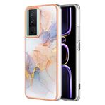 SEAHAI Xiaomi POCO F5 Pro 5G için Kılıf, Ultra İnce Premium TPU Tampon Darbeye Dayanıklı Sert Kapak Moda Sevimli Grafik Renkli Silikon Kaplama İnce Kılıf - Mermer beyazı