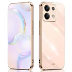 SEAHAI Xiaomi Poco M6 Pro 4G için kılıf, Ultra İnce Premium TPU Tampon Darbeye Dayanıklı Yumuşak Kapak Elektroliz Phnom Penh Tasarım Silikon Kılıf İnce Kılıf, Pembe