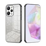 SEAHAI Xiaomi Redmi 12 4G için Kılıf, Ultra İnce Premium TPU Tampon Darbeye Dayanıklı Glitter Gradyan Renkli Yumuşak Kapak Moda İnce Silikon Kaplama Kılıf - Siyah