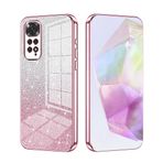SEAHAI Xiaomi Redmi Note 11/Redmi Note 11S 4G için Kılıf, Ultra İnce Premium TPU Tampon Darbeye Dayanıklı Parlak Gradyan Renkli Yumuşak Kapak Moda İnce Silikon Kaplama Kılıf - Pembe