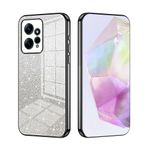 SEAHAI Xiaomi Redmi Note 12 4G için Kılıf, Ultra İnce Şeffaf Degrade Renk Parlayan Desen Kart Kaplama Tasarımı Darbeye Dayanıklı TPU Tampon Yumuşak Silikon Moda Kapak - Siyah