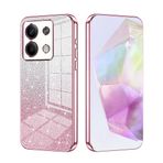 SEAHAI Xiaomi Redmi Note 13 4G için Kılıf, Ultra İnce Premium TPU Tampon Darbeye Dayanıklı Glitter Gradyan Renkli Yumuşak Kapak Moda İnce Silikon Kaplama Kılıf - Pembe