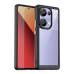SEAHAI Xiaomi Redmi Note 13 Pro 4G / Poco M6 Pro 4G için Şeffaf Kılıf, Ultra İnce Premium Sert PC Arka + Yumuşak TPU Tampon Silikon Darbeye Dayanıklı Kılıf Şeffaf Çizilmez Kılıf, Siyah