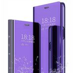SEAHAI Xiaomi Redmi Note 14S 4G/Redmi Note 13 Pro 4G/POCO M6 Pro, Flip Clear View Şeffaf Ayaklı Kapak Otomatik Uyku ve Uyandırma Aynası Kaplama Tam Koruyucu Darbeye Dayanıklı Kılıf, Mor Mavi