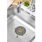 Seahome Süzgeçli Lavabo Banyo Küvet Tıkacı, Yuvarlak Evye Küvet Banyo Gider Kapağı Füme Renk Isgfm1