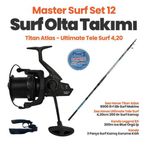 SeaHorse Sea Horse Titan Atlas 8000 8+1 Bb Surf Makine - Ultimate Tele Surf 4,20cm 200 Gr Master Surf Set-12
