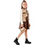 Sealy Style DERİ ETEKLİ ÇANTALI KIZ TAKIM - 4 Yaş - Çok Renkli