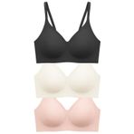 Seamless Bra - Aurea | Lazer Kesim Dikişsiz Kontur Detaylı Balensiz Kadın Sütyen 3'lü Paket-2