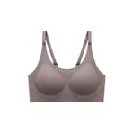 Seamless Bra - Avena | Kahverengi Lazer Kesim Balensiz Çizgi Dokulu Tül Detaylı Kadın Sütyen