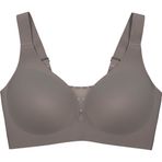 Seamless Bra - Balance | Kahverengi Lazer Kesim Taşlı Dikişsiz Toparlayıcı Büyük Beden Kadın Sütyen