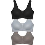 Seamless Bra - Balance | Lazer Kesim Taşlı Dikişsiz Toparlayıcı Büyük Beden Kadın Sütyen 3lü Paket-2
