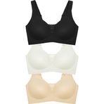Seamless Bra - Balance | Lazer Kesim Taşlı Dikişsiz Toparlayıcı Büyük Beden Kadın Sütyen 3'lü Paket