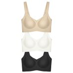 Seamless Bra - Curve | Lazer Kesim Dikişsiz Toparlayıcı Büyük Beden Kadın Sütyen 3'lü Paket-2