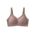 Seamless Bra - Ease | Kahverengi Lazer Kesim Balensiz Dekolteli Dikişsiz Kadın Sütyen