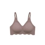 Seamless Bra - Elara | Kahverengi Lazer Kesim Balensiz İnce Fitil Dokulu Dikişsiz Kadın Sütyen