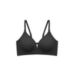 Seamless Bra - Elune | Siyah Lazer Kesim Balensiz Dekolte Taş Detaylı Dikişsiz Kadın Sütyen