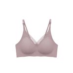 Seamless Bra - Lucent | Kahverengi Lazer Kesim Balensiz Ön Çapraz Şerit Detaylı Kadın Sütyen