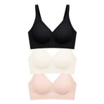 Seamless Bra - Velora | Lazer Kesim Balensiz Rib Dokulu Dikişsiz Kadın Sütyen 3'lü Paket-2