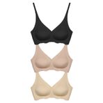 Seamless Bra - Wave | Lazer Kesim Dikişsiz Dalga Detaylı Balensiz Kadın Sütyen 3'lü Paket-2