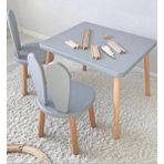 SEAPOL Oyun ve Aktivite Masa Seti - 1(BİR) Adet Masa + 2(İKİ) Adet Sandalye - Tavşan Country Grey