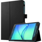 Seashell Digital Litchi Deri Deri Samsung Galaxy Tab A 9.7 T550 T555 Standlı Tablet Kılıfı (Yurt Dışından) - Siyah