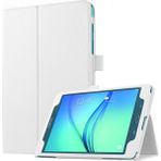 Seashell Digital Samsung Galaxy Tab A 9.7 T550 T555 Litchi Deri Deri Standlı Beyaz Tablet Kılıfı (Yurt Dışından)