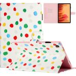 Seashell Digital Samsung Galaxy Tab A7 Lite 8.7 Inç T200 T225 Pu Deri Standlı Nokta Desenli Kart Tutucu Beyaz çok Noktalar Tablet Kılıfı (Yurt Dışından) - Renkli