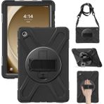 Seashell Digital Samsung Galaxy Tab A9 Pc Silikon El Bandı Omuz Askısı Tablet Kılıfı (Yurt Dışından) - Siyah