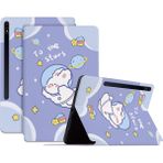 Seashell Digital Samsung Galaxy Tab S8 tab S7 Otomatik Uyandırma uyku Karikatür Pu Deri Standı Uzay Tavşan Tablet Kılıfı (Yurt Dışından) - Renkli