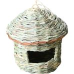 Seasong El Dokuma Çim Asılı Kuş Evi Ispinoz Üreme Saman Kuş Yuvası Dekorasyonu 23X27CM (Yurt Dışından)