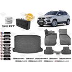 Seat Ateca 4x2 2020 Model Bagaj Havuzu+4d Araca Özel Havuzlu Paspas Takımıı Rice - Siyah