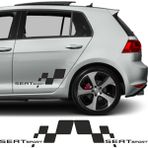 Seat Ibiza Için Uyumlu Aksesuar Yan Sport 56*26 - Siyah - Standart