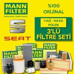 Seat Leon 1.2 TSI Mann-filter Filtre Bakım Seti (2013-2017) CJZ,