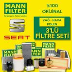 Seat Leon 1.4 Tsi Mann-filter Filtre Bakım Seti 2013-2017