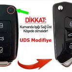 Seat Leon Altea Ibiza Uds Dönüşüm Çevirici Kumanda Kabı Oto Anahtarlık Logolu