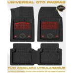 Seat Leon Coupe 2013 Model Uyumlu 4D Jkr Pro Kırmızı Havuzlu Paspas Universal-Yumuşak Kaymaz Taban