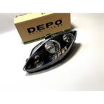 Seat Leon Mk2 1p 2006-2013 Ön Far Siyah Sağ Depo - 001-Renkli