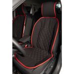 Seat Leon Style Plus Oto Koltuk Minderi Ön 2 Li Set Siyah Kırmızı Elegance SCR