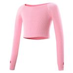 SEAUR Bale Ceketi Kızlar Uzun Kollu Şal Ceket Dans Bale Jimnastik Yoga Hırka Dans Kazak Üst Bolero - B Rosa - S