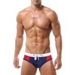 SEAUR Erkek mayosu, slip, Push Up dar, kısa, mayo, çıkarılabilir pedli, büzme ipli, yüzme, sörf, plaj, havuz için, AB S-XL (Etiket No M-XXL), E#2, L